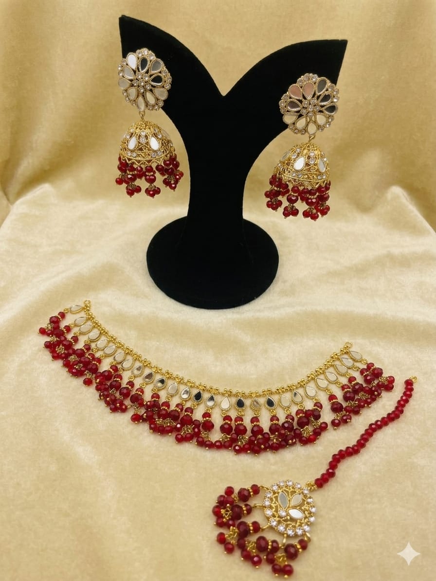 Mehron Indian kundan neckless