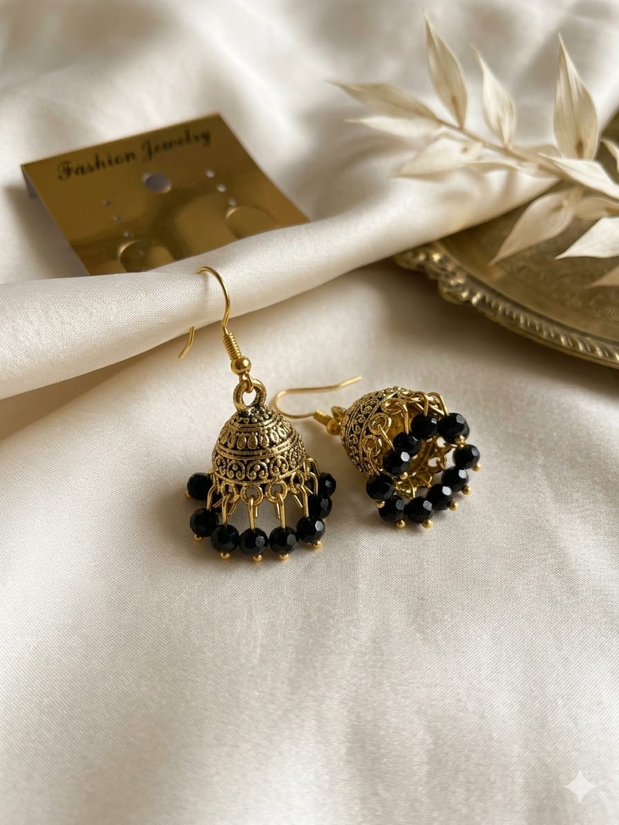 Oxidized Black Jhumki