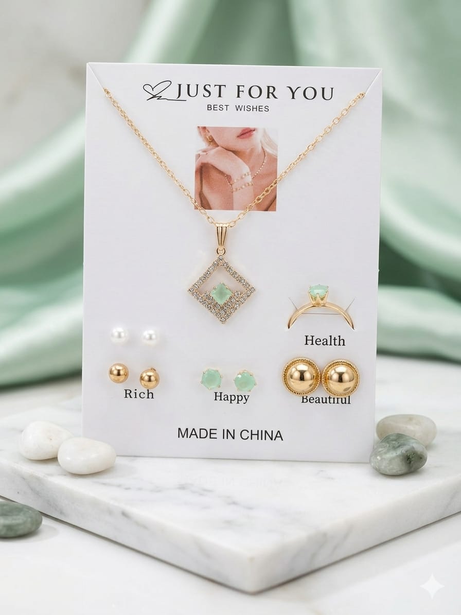 Light green locket set